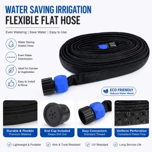 PVC Seepage Pipe Garden Hose Flexible 7.5M/15M/22M/30M Water Storage Saving Flat Soaker Hose Seepage Water Belt