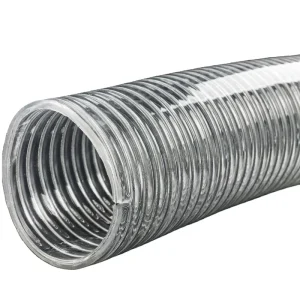 PVC Spiral Steel Wire Reinforced Hose Transparent PVC Steel Spring Hose Flexible Heat Resistant Air Duct Hose