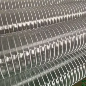 PVC Steel Wire Reinforced Hose Flexible Transparent Spiral Suction Pipe 1/4″ to 10″ Custom Size Factory Price