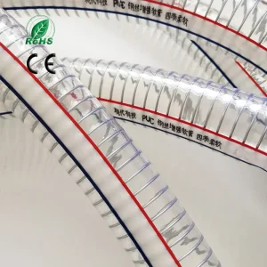 PVC Steel Wire Vacuum Hose 3″ 4″ 5″ 6″ anti collapse Transparent PVC Steel Wire Suitable for Sand and Gravel Mining