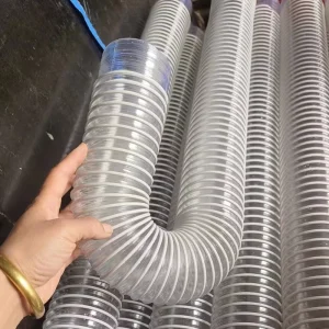 PVC Suction Hose Flexible Spiral Helix Suction Pipe Industrial Vacuum Cleaner Hose