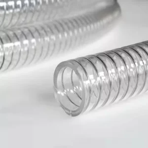 PVC Transparent Steel Wire Reinforced Hose Wine Beverage Transfer Pipe Negative Pressure Resistant Vacuum Suction Hose