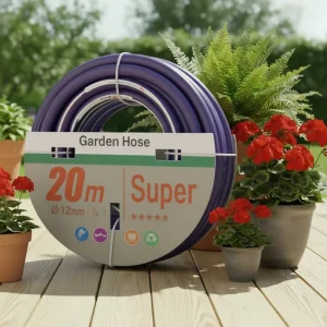 PVC Wall Mounted Garden Watering Hose Reel 10-50m Flexible Irrigation Pipe CNS Standard Anti Corrosion Anti UV