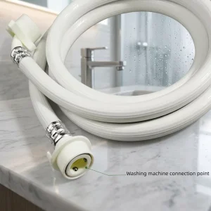 PVC Washing Machine Inlet Hose Flexible Water Supply Pipe Universal G3/4 Connector Anti Kink Lightweight 1.5M 2M 3M