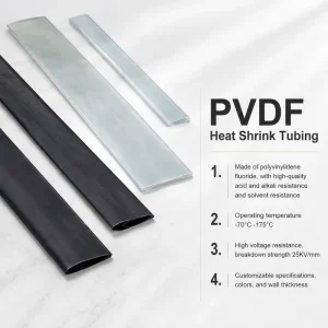 PVDF Heat Shrink Tube 2:1 High Temperature Resistant Chemical Stability Electrical Insulation Hose for Long Term Outdoor Use