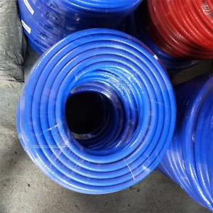 PVE Red Blue Black Flexible Fiber Woven Oxygen Acetylene Welding Gun Hose Durable Irrigation Rubber Hose