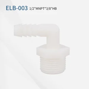 Plastic Barbed 2 Ways 3/8” Hose Barb 1/2NPT Female Male NPT Threaded Tube Connector T Type Pipe Fitting