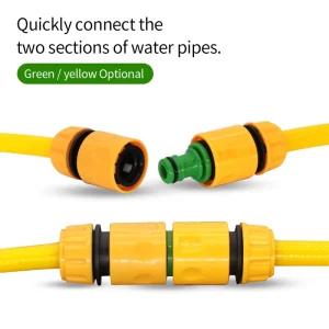 Plastic Bidirectional Nipple Connector Durable 1/2″ Garden Irrigation Water Pipe Repair Extension Docking Quick Connect