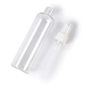 Plastic Bottle for Cosmetic Packaging 120 ml PET Bottle with Mist Sprayer Tube De Gloss Vide