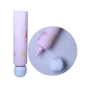 Plastic Cosmetic Packaging Tube for Hand Cream with Kids Cartoon Design Spherical Cap