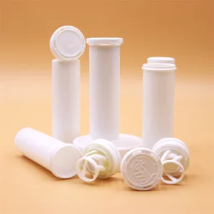 Plastic Effervescent Tablet Tubes Bottle with Desiccant Caps