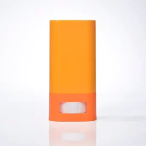 Plastic Oval Shape Yellow Sunscreen Cream & Shampoo 20ml Screw Cosmetic Skin Care Bottle Tube Deodorant Stick Container
