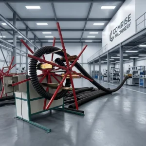 Plastic PE Carbon Spiral Reinforced Corrugated Pipe Hose Extrusion Making Machine Superior Quality Output