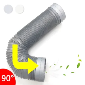 Plastic PP Grey Lightweight Flexible Gas Ventilation Air Conditioner Exhaust Pipe Duct Hose 100 120 150 160MM