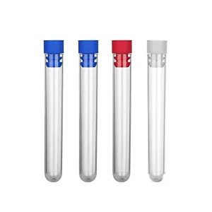 Plastic PP PS Test Tube Testing Small Clear Test Tube With Cork 10ml