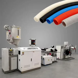 Plastic PVC PE PP Single Wall Corrugated Corrugation Pipe Tube Hose Extrusion Production Line