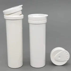 Plastic Packing Tubes for Effervescent Tablet Vitamin Test Strip with Silica Desiccant Lid Moisture-proof Container