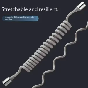 Plastic Retractable Spiral Recoil Water Hose Flexible Durable Easy Installation Modern Design 2-Year Warranty