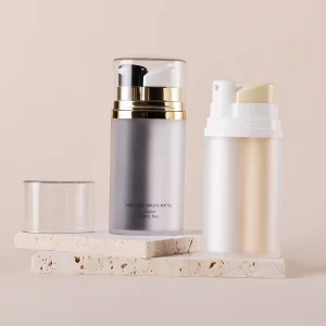 Plastic Round Double Wall Custom Airless Pump Bottle Cosmetics Packaging Empty Skin Care Bottles