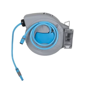 Plastic Rust-Free Retractable Hose Reel Wall Mounted Water Hose Reel Automatic Rewind Large Space