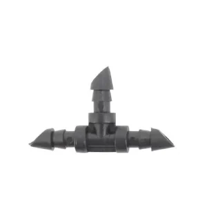 Plastic Tee Shaped Micro Irrigation or Drip System Tube Connector 4mm Barbed Size