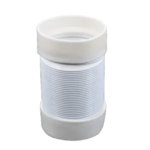 Plastic Waste Drain Closestool Wire Braided Hose Outlet Corrugated Flexible PVC Air Duct HG-042 White for Hotel & Kitchen Use