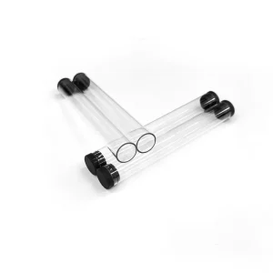 Plastic cylinder tube plug clear elegant transparent tube with screen printing mascara packaging KT-18