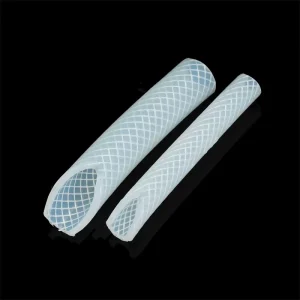 Platinum Cured 6mm 10mm Braided Transparent Elastic Milk Rubber Tube Flexible Silicone Hose