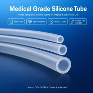 Platinum Cured Silicone Hose Autoclave Compatible Medical Grade Smooth Bore OEM ODM for Medical Fluid Systems