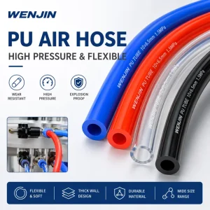Pneumatic PU Air Hose High Pressure Transparent Air Compressor Tube Explosion Proof Flexible PU Air Pipe 4mm to 16mm