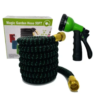 Polyester Expandable Reel Hose 50 Bullet Function 50ft Leak Sprayer Head Hoses High Anti Expandable Garden Hose