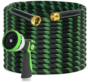 Polyester PVC Garden Hose Flexible Non expanding Ultra lightweight High Pressure Anti UV Anti Corrosion Kink Free Leak Proof