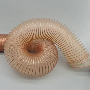 Polyurethane 0.4mm Wall Thickness Flexible Highly Compressible Tubing Corrugated Duct Spring Hose
