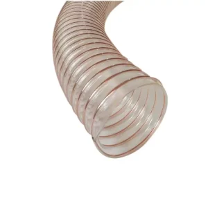 Polyurethane Telescopic Steel Wire Corrugated Spiral Pipe Dust Collection Pipe PU High Temperature Resistant Steel Wire Hose