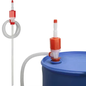 Pompe Siphon Pour Transvasement Liquide Huile Gasoil Pompe Manuelle a Poussoir Pour Detergents