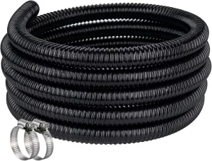 Pond Hose ID 2 10ft Black Corrugated Flexible Reinforced PVC Garden Irrigation Pump Fountain Waterfall
