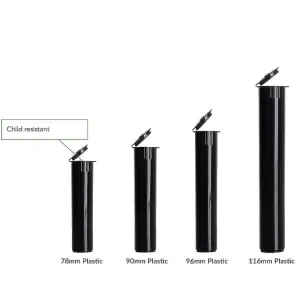 Pop Top Tube Container Child Resistant 98mm 116mm 120mm Colorful Plastic Tubes