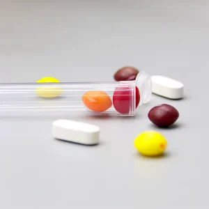 Pop up Tube Child Resistant Plastic Pill Bottle Vial Medical Herb Container 98mm