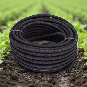 Porous Rubber Soaker Hose PE Permeable Drip Irrigation Pipe Water Saving Leaky Hose for Garden Lawn Vegetable Fruit Tree