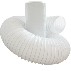Portable 5.9 Inch Diameter 79 Inches Long Durable PP+Steel Wire Reinforced Retractable Ventilation Hose Flexible Home Use Manual