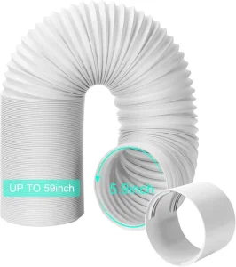 Portable Air Conditioner Hose with Coupler 5.9″ 15CM Anti Clockwise Thread Universal AC Exhaust Vent Duct