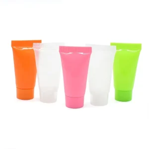 Portable Empty Clear Colored Plastic Squeeze Soft Container 5ml 10ml 15ml 20ml 30ml Plastic Eye Cream Sample Tube With Screw Cap
