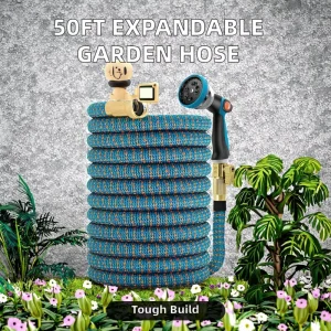 Portable Expandable Polyester Garden Hose Latex Coating UV Resistant High Pressure Flexible Durable for Outdoor Use