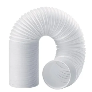 Portable Flexible AC Air Conditioner 5.9 Inch Length 2 m PP Material Plastic Exhaust Duct Hose Manual Electric for Home Use