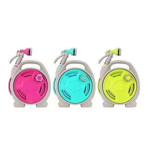 Portable Plastic Garden Hose Reel Retractable Water Hose for Home Garden Lawn Yard