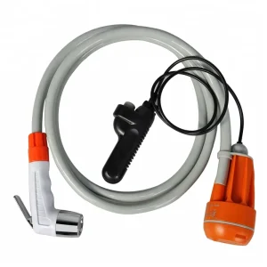 Portable Rechargeable Shower with Built in Water Pump PVC Hose Waterproof for Outdoor Travel Camping Hiking & Pet Use