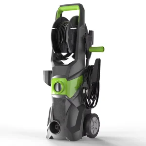 Portable Upright Hose Reel High Pressure Car Washer Machine with Automatic Water Spray Gun for Home Car Cleaning Washing
