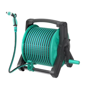 Portable Wall Mounted 1/2 Inch Plastic High Pressure Hose Car Wash Reel Cart Spray Gun Folding Water