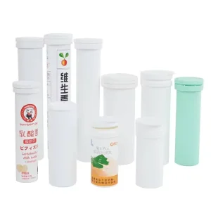 Pp White Empty Medicine Effervescent Tablet Bottle Storage Tube Logo Customized Small Portable Pills Plastic Bottle