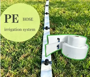 Pre Drilled UV Resistant Flat PE Tube High Pressure Drip Irrigation Main Pipe for Farm